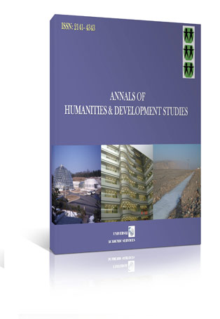 Cover of The Annals of Humanities and Development Studies, ISSN 2141-4343